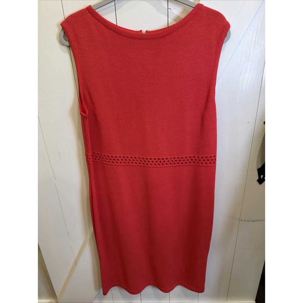 ST. JOHN COLLECTION - RED KNIT DRESS AND JACKET! - SIZE 12-14 Read!